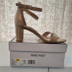 Nine West Nude Strappy Heels